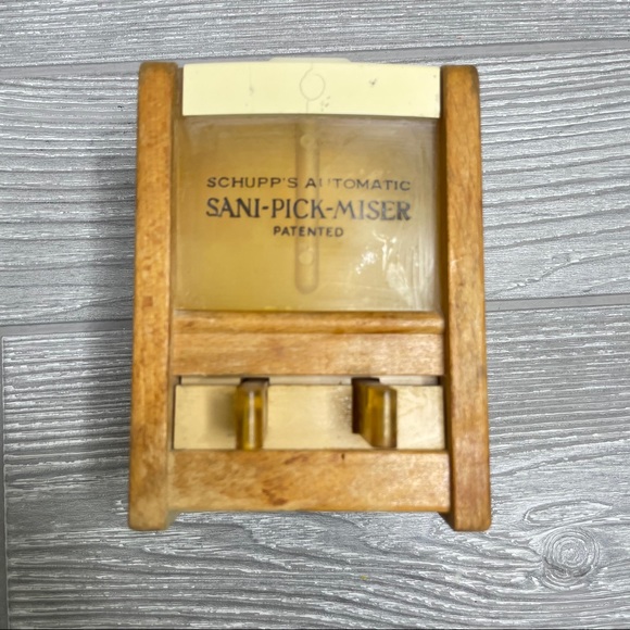 Vintage Schupp S Sani Pick Miser Accents Vintage Schupps Sanipickmiser Toothpick Dispenser Poshmark